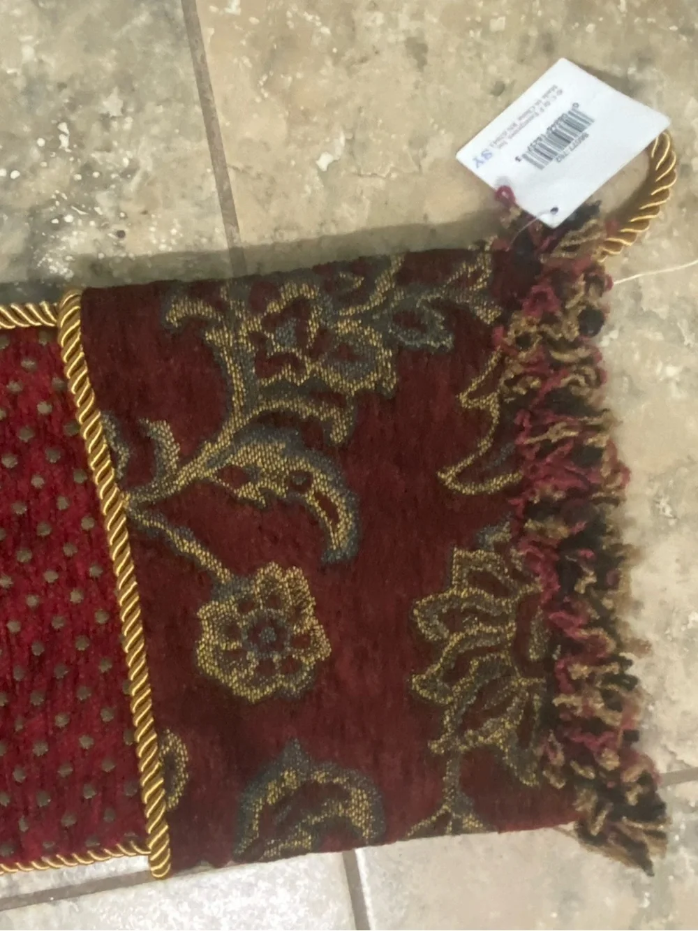 Vintage C&F Enterprise 36”H Victorian Christmas 4 Pocket Velvet Stocking New